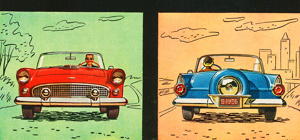 1956 Ford Thunderbird Postcard 3